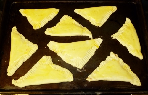 Baking the turnovers