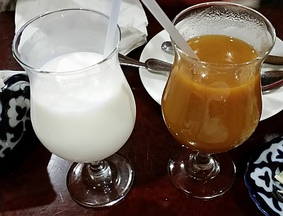 yogurt and apricot drink