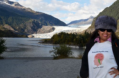 View of the Mendenhall Glacier from the trail