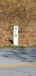Blue Ridge Parkway mile marker