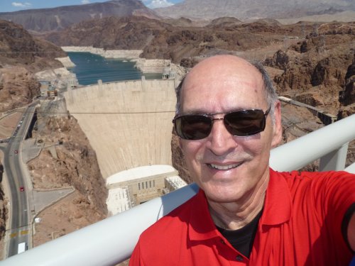 Selfie with Hoover Dam in the background