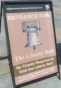 Entrance to the Liberty Bell exhibit