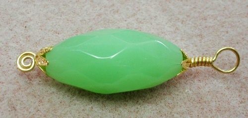 Jade pendant with wire bail