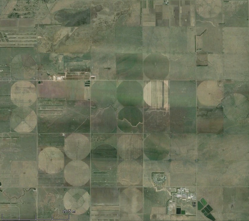 Satellite image of Nebraska farmland