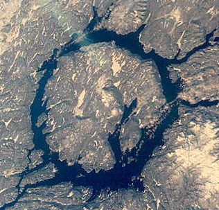 Cráter Manicouagan en Canadá