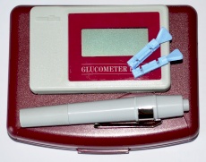 Glucometer for measuring blood sugar