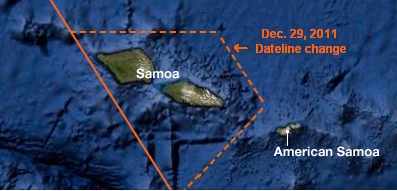 Samoa date line